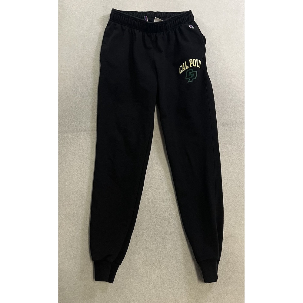 Cal Poly Mustangs Champion Sweatpants Men's Size Medium Black Joggers University